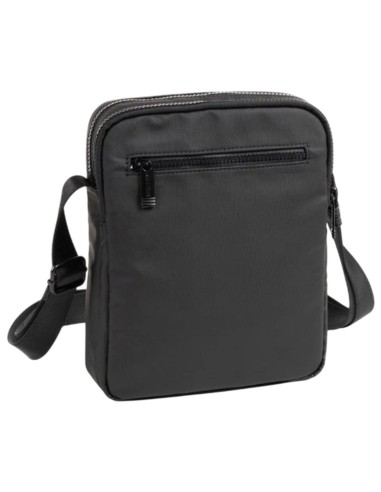 Bolso Bandolera Doble Hombre Matties Coated Nylon 40226-20 Negro