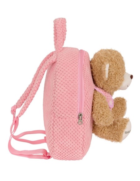 MOCHILA PREESCOLAR CON OSITO SAFTA ROSA Mochilas Guarderí...