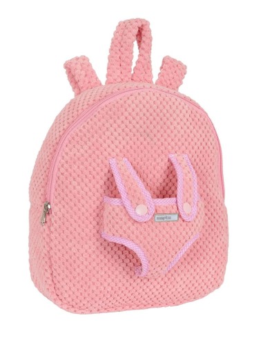 MOCHILA PREESCOLAR CON OSITO SAFTA ROSA Mochilas Guarderí...