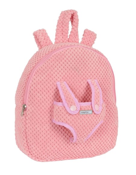 MOCHILA PREESCOLAR CON OSITO SAFTA ROSA Mochilas Guarderí...