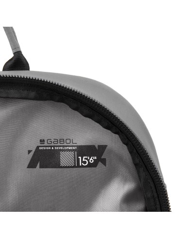Mochila 3 Compart. Portaordenador  15,6" Gabol Disk Gris