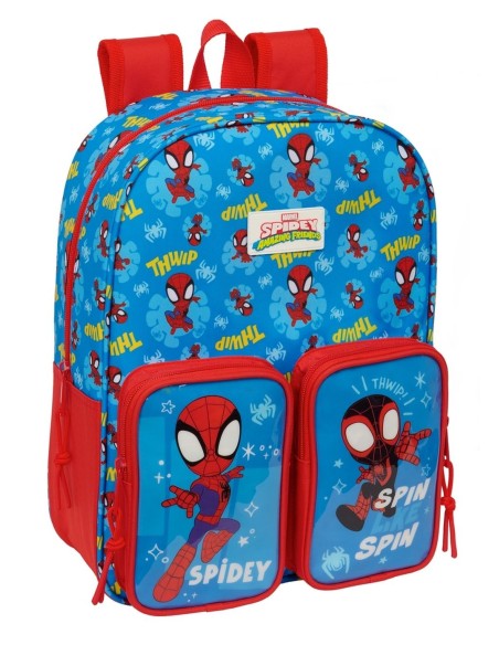 MOCHILA INFANTIL BOLSILLOS ADAPT.CARRO SPIDEY Mochilas Es...