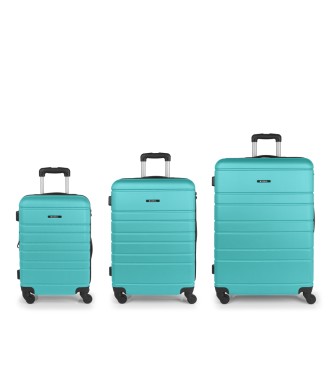 Set 3 Maletas C22-M-L Gabol Zero Turquesa