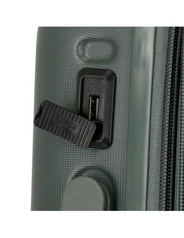 7698633 TROLLEY ABS 55CM. C/EXP. 4R. PJL ACCENT VERDE