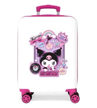 4281117 TROLLEY ABS 55CM.4R. WONDER KUROMI BLANCO-FUCSIA