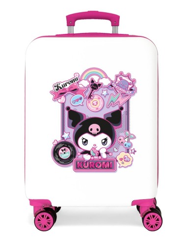 4281117 TROLLEY ABS 55CM.4R. WONDER KUROMI BLANCO-FUCSIA