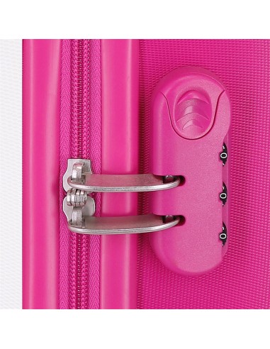4281117 TROLLEY ABS 55CM.4R. WONDER KUROMI BLANCO-FUCSIA