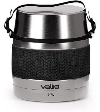 Valira 6614 Termo para sólidos con 2 contenedores interiores, Acero inoxidable, 0.7 L