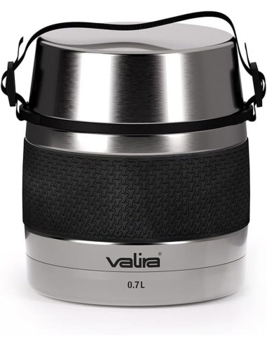 Valira 6614 Termo para sólidos con 2 contenedores interiores, Acero inoxidable, 0.7 L