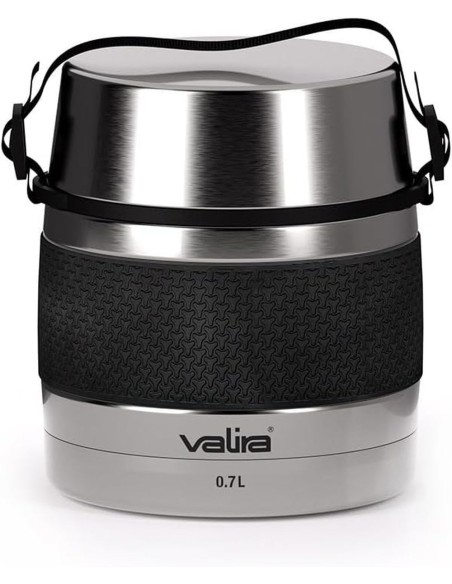 Valira 6614 Termo para sólidos con 2 contenedores interiores, Acero inoxidable, 0.7 L Valira 6614 Termo para sólidos con 2 contenedores interiores, Acero inoxidable, 0.7 L
