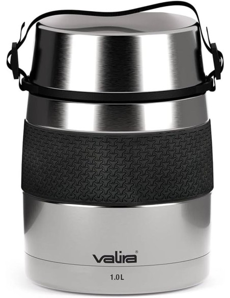 Valira VAN6615 Inoxterm - Termo para sólidos con 2 contenedores interiores, Gris, 1 L Valira VAN6615 Inoxterm - Termo para sólidos con 2 contenedores interiores, Gris, 1 L