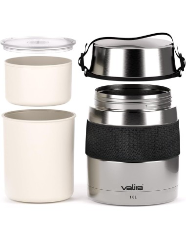 Valira VAN6615 Inoxterm - Termo para sólidos con 2 contenedores interiores, Gris, 1 L