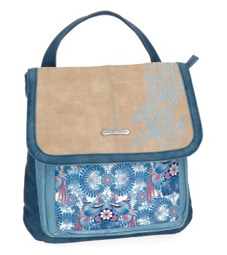 5562161 MOCHILA-BANDOLERA. CATALINA FAISAN AZUL 2