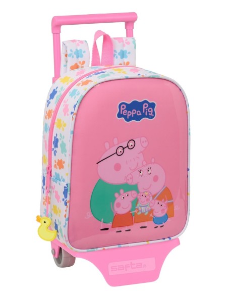 MOCH 232+CARRO 805 PEPPA PIG "BABY PIG" Mochilas Guarderí...