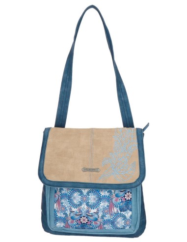 5562161 MOCHILA-BANDOLERA. CATALINA FAISAN AZUL