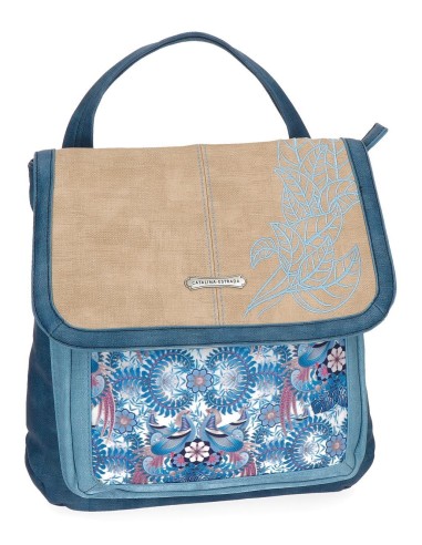 5562161 MOCHILA-BANDOLERA. CATALINA FAISAN AZUL