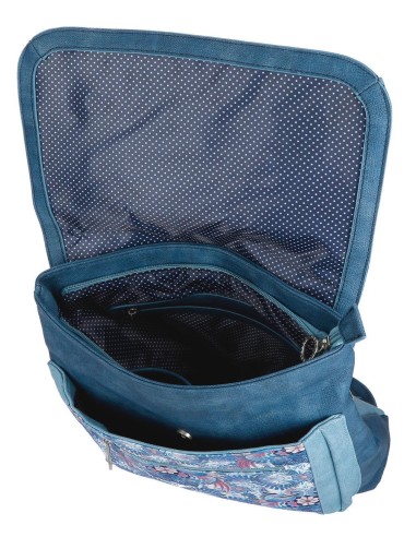 5562161 MOCHILA-BANDOLERA. CATALINA FAISAN AZUL
