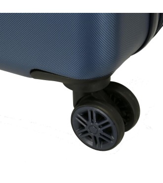 6541121 TROLLEY ABS 55CM. 4R. PJL DENIM STAR AZUL