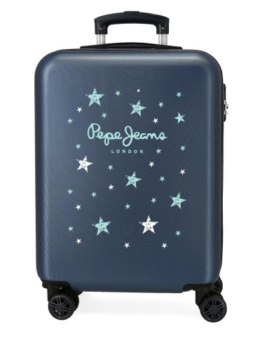 6541121 TROLLEY ABS 55CM. 4R. PJL DENIM STAR AZUL