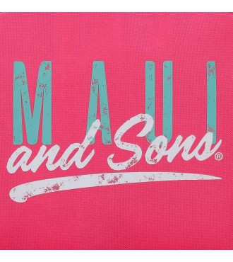 45323N1 MOCHILA ADAP. 42CM. + PORTATODO. C/CARRO. MAUI FUCSI