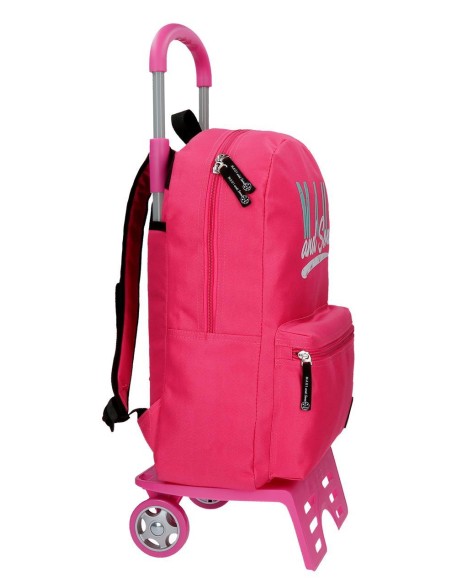 45323N1 MOCHILA ADAP. 42CM. + PORTATODO. C/CARRO. MAUI FUCSI