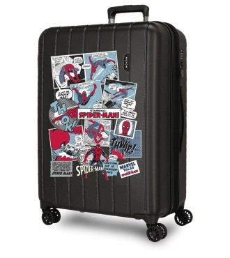 3489241 TROLLEY ABS 65CM. C/EXP. 4R. SPIDERMAN COMIC NEGRO