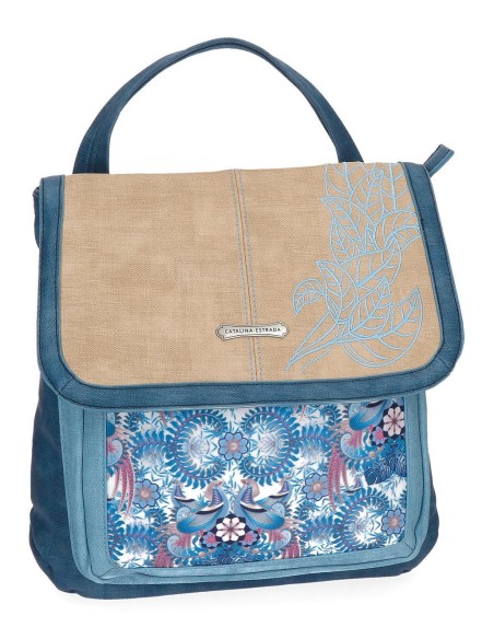 5562161 MOCHILA-BANDOLERA. CATALINA FAISAN AZUL