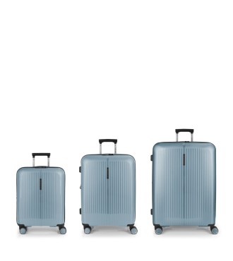 Set 3 Maletas C22-M-L Gabol Brooklyn Azul Claro