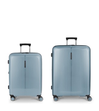 Set 2 Maletas M-L Gabol Brooklyn Azul Claro