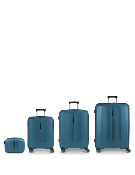Set 3 Maletas C22-M-L + Neceser Gabol Brooklyn Turquesa