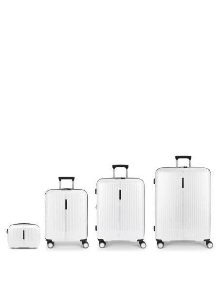 Set 3 Maletas C22-M-L + Neceser Gabol Brooklyn Blanco