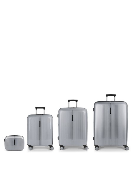 Set 3 Maletas C22-M-L + Neceser Gabol Brooklyn Plata