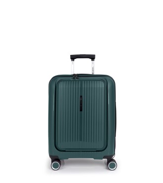 Maleta Trolley Cabina C/Bolsillo Para Portátil Gabol Brooklyn Verde Oscuro