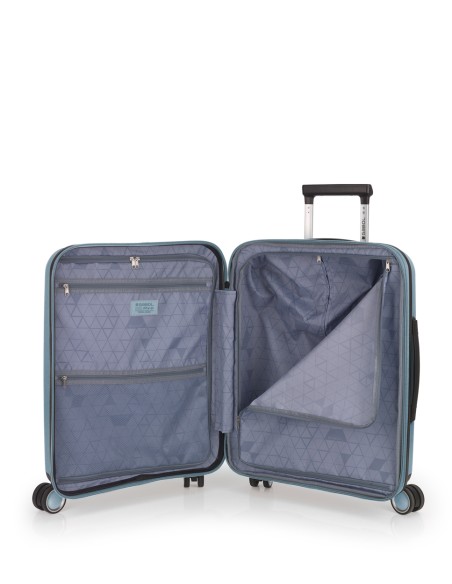 Maleta Trolley Cabina C/Bolsillo Para Portátil Gabol Brooklyn  Azul Claro