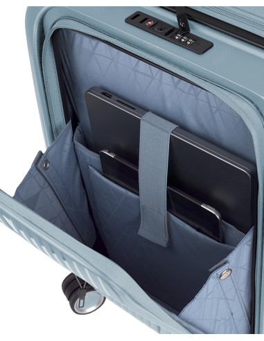 Maleta Trolley Cabina C/Bolsillo Para Portátil Gabol Brooklyn  Azul Claro