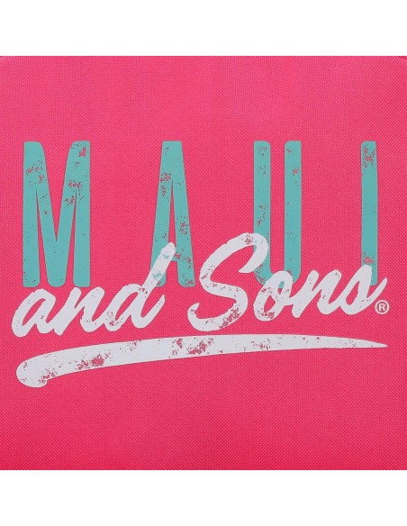 45323N1 MOCHILA ADAP. 42CM. + PORTATODO. C/CARRO. MAUI FUCSI