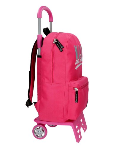 45323N1 MOCHILA ADAP. 42CM. + PORTATODO. C/CARRO. MAUI FUCSI