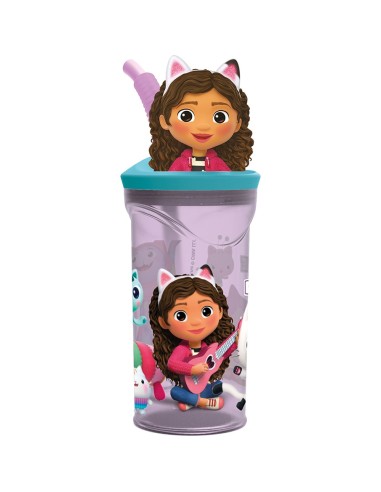 VASO FIGURITA 3D 360ML GABBY'S DOLLHOUSE "PARTY" Compleme...