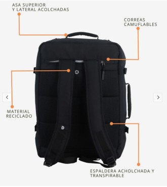 Mochila - Maleta de Viaje Discovery Andes - Portátil 17'' Negro 2