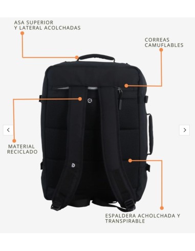 Mochila - Maleta de Viaje Discovery Andes - Portátil 17'' Negro