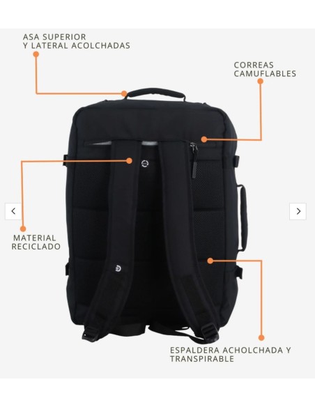 Mochila - Maleta de Viaje Discovery Andes - Portátil 17'' Negro