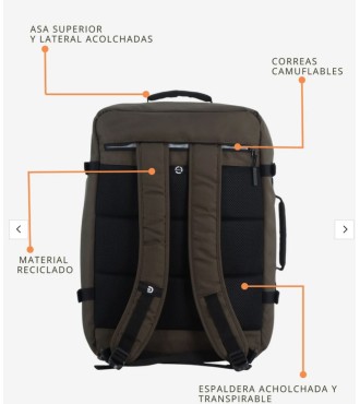 Mochila - Maleta de Viaje Discovery Andes - Portátil 17'' Kaki 2