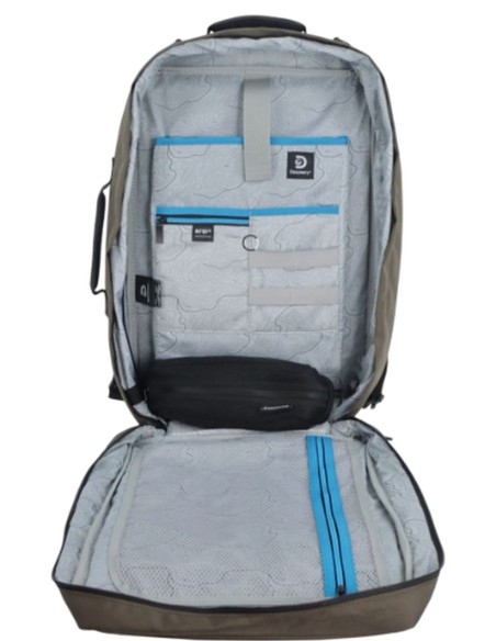 Mochila - Maleta de Viaje Discovery Andes - Portátil 17'' Kaki