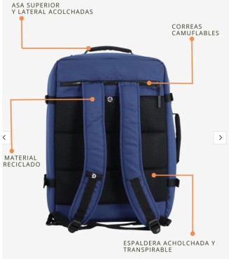 Mochila - Maleta de Viaje Discovery Andes - Portátil 17'' Azul 2
