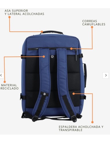 Mochila - Maleta de Viaje Discovery Andes - Portátil 17'' Azul