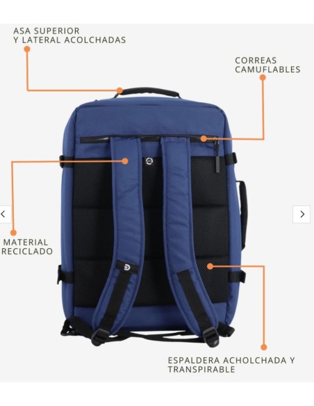 Mochila - Maleta de Viaje Discovery Andes - Portátil 17'' Azul
