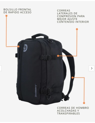 Mochila de Cabina Andes - Portátil 15'' Negro