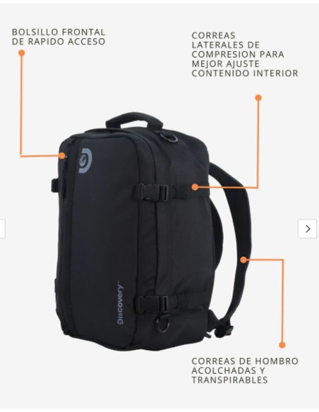 Mochila de Cabina Andes - Portátil 15'' Negro