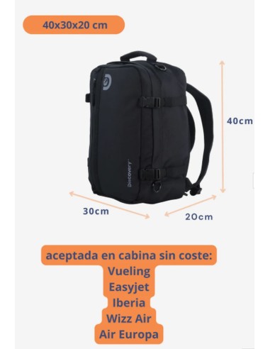 Mochila de Cabina Andes - Portátil 15'' Negro