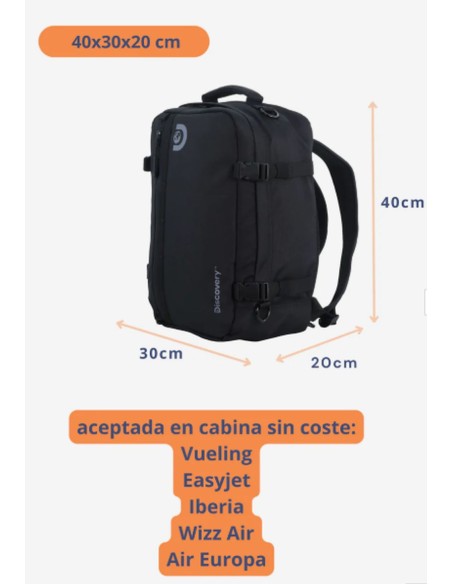 Mochila de Cabina Andes - Portátil 15'' Negro